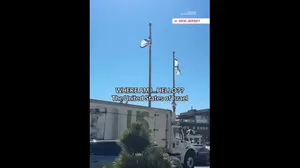 تعجب یک آمریکایی در نیوجرسی از دیدن پرچم‌های پرتعداد اسرائیل