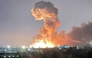 حمله پهپادی اوکراین به کارخانه آمونیاک روسیه