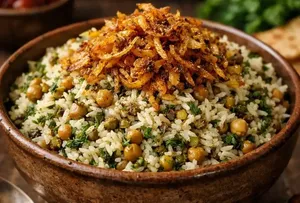 طرز تهیه پتله پلو همدانی اصیل با کشمش و گردو