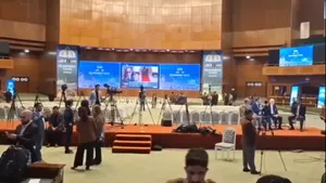 جایگاه خبرنگاران در نزدیکی محل مذاکرات احتمالی ایران و آمریکا