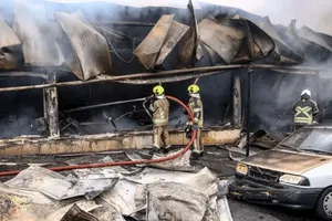 آتش‌سوزی بازار جنت به روایت دوربین داخل آمبولانس