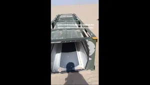 کانتینر موشک آمریکایی، کنار شترها در یک کشور عربی منطقه