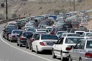 ترافیک سنگین در جاده چالوس و آزادراه تهران - شمال