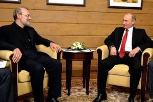 پوتین شهادت علی لاریجانی را به رهبر جمهوری اسلامی ایران تسلیت گفت